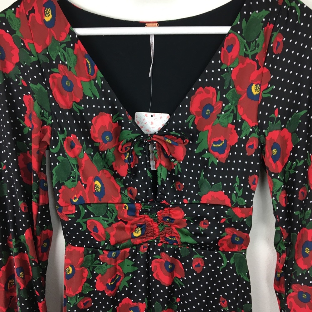 Free People Morning Light Polka Dot Floral Dress - Picture 4 of 8